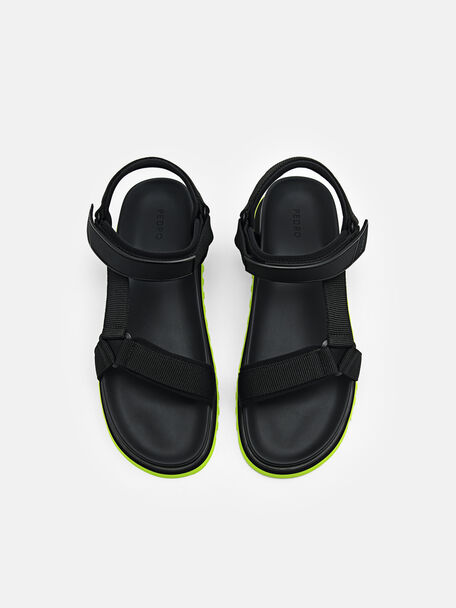 Grosgrain Backstrap Sandals, Black, hi-res