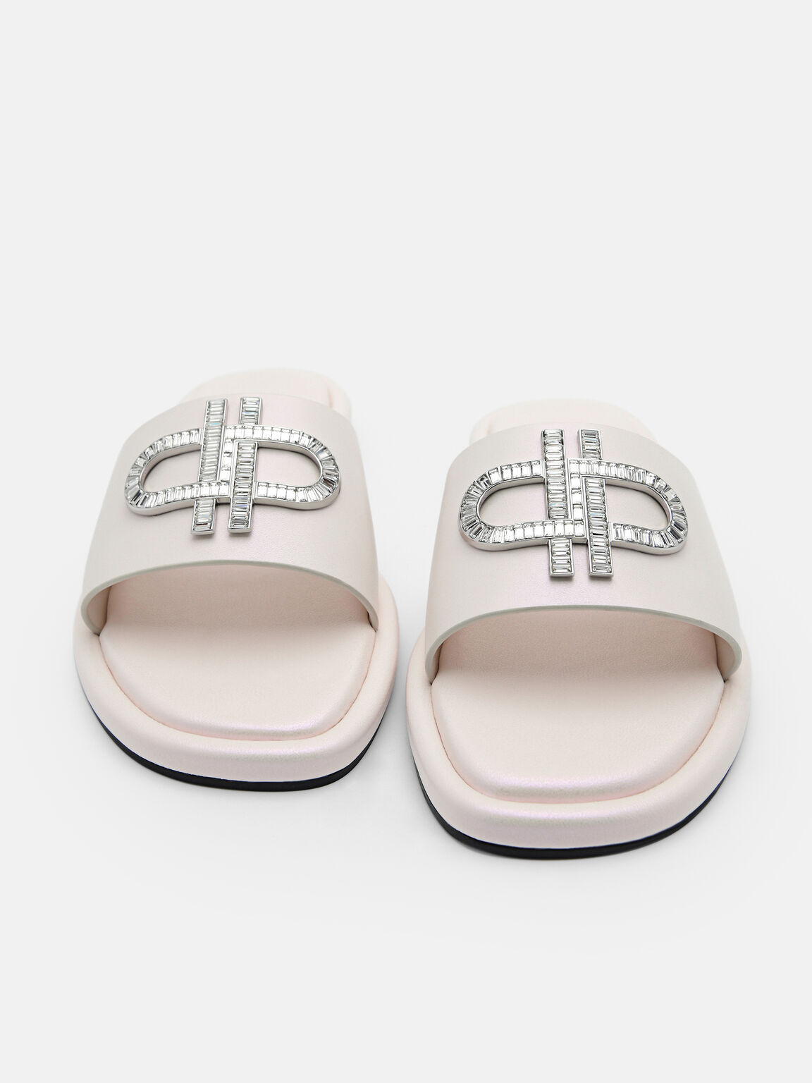 PEDRO Icon Pearlized Leather Sandals, White, hi-res