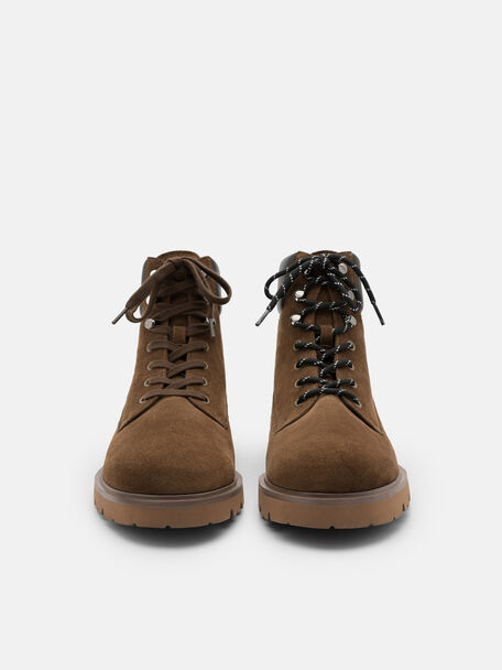 Gi&agrave;y boots cổ cao Wilder, Rượu cognac da lộn, hi-res
