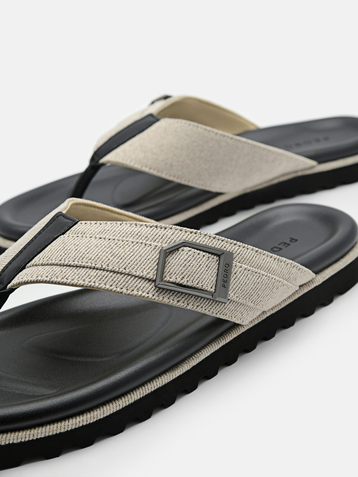 Ezra Fabric Thong Sandals, Beige, hi-res
