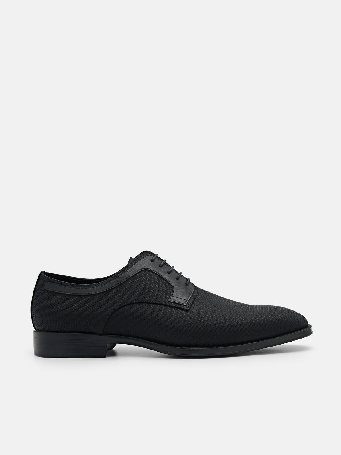 Nylon and Leather Derby Shoes, Black, hi-res