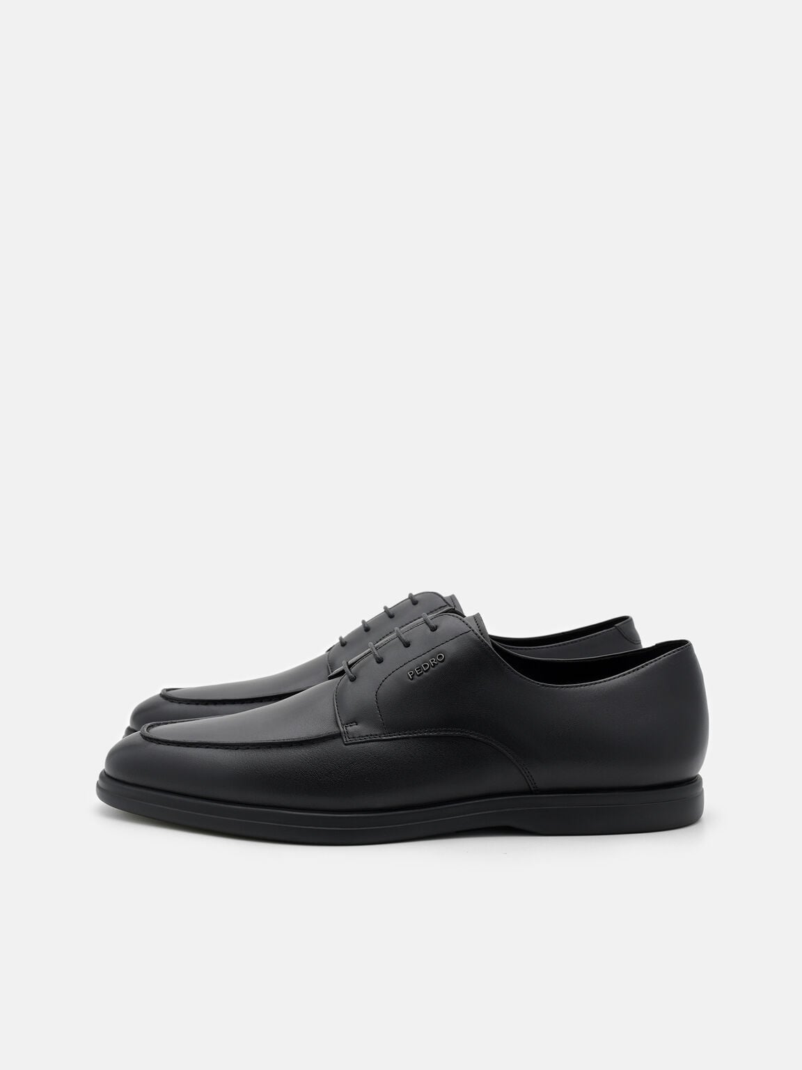 Gi&agrave;y t&acirc;y mũi tr&ograve;n Burnished Leather, Đen b&oacute;ng, hi-res
