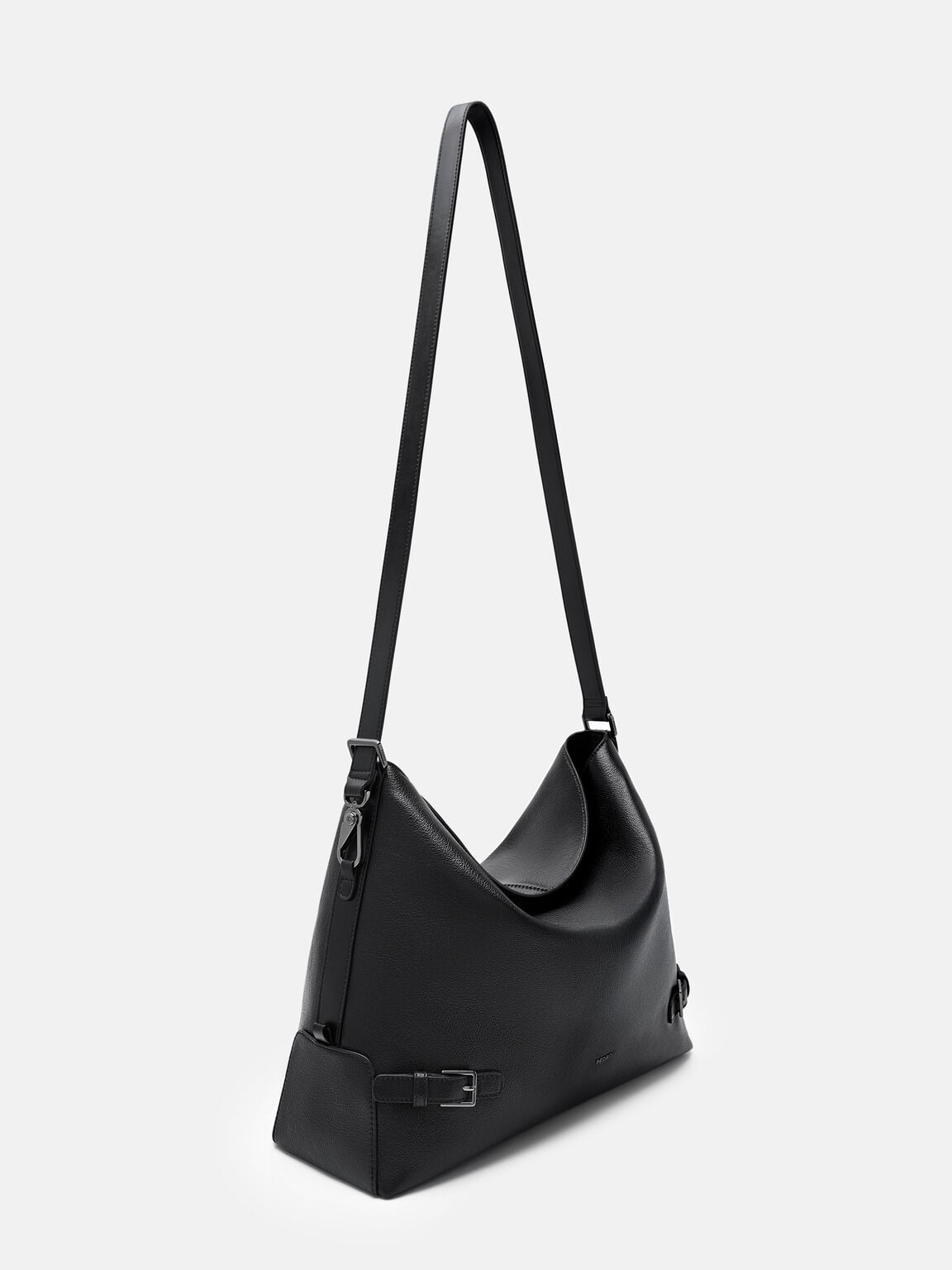 Tate Leather Hobo Bag, Black Embossed, hi-res