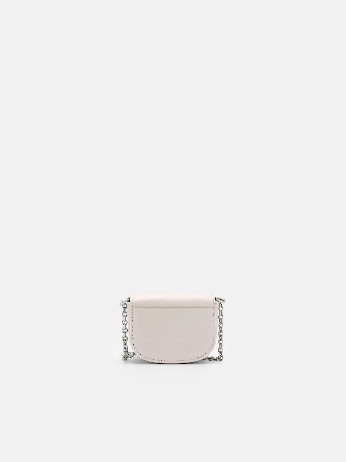 PEDRO Icon Pearlized Leather Micro Sling Pouch, White, hi-res