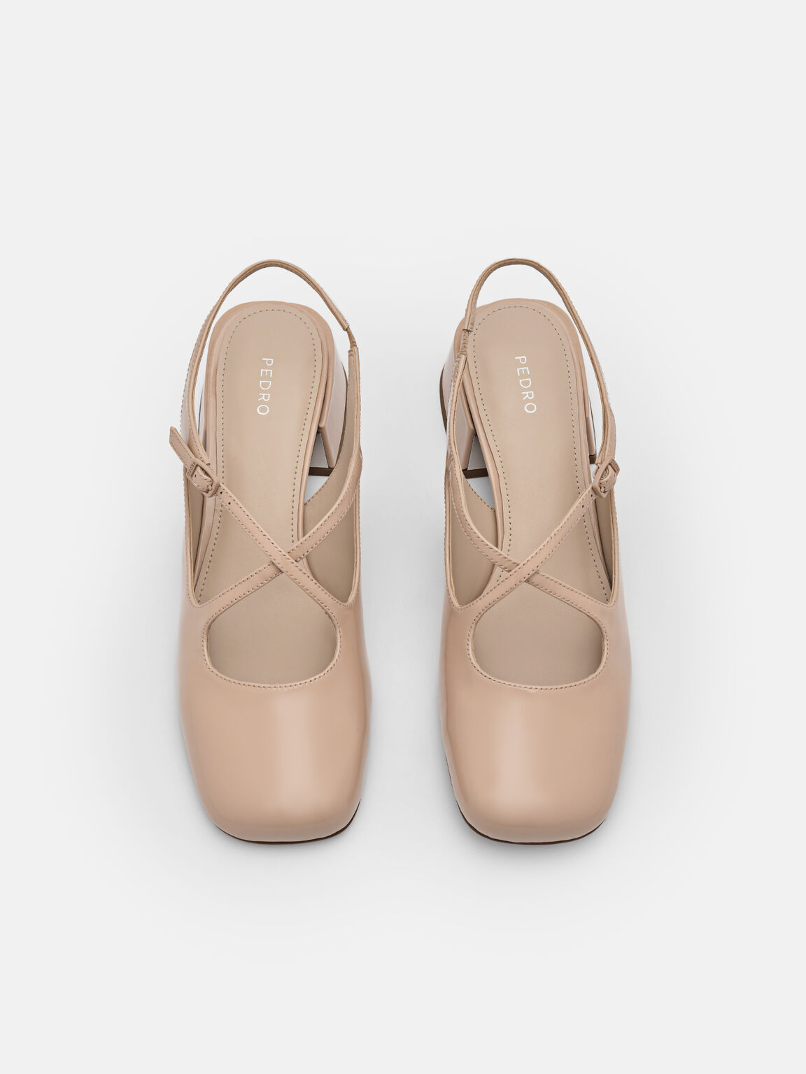 Effie Leather Mary Jane Pumps, Nude, hi-res