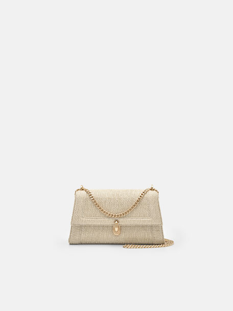 Talia Shoulder Bag, Gold, hi-res