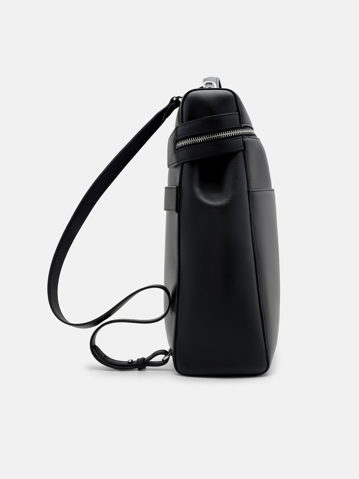 Alyssa Tumbled Leather Backpack, Black Tumble, hi-res