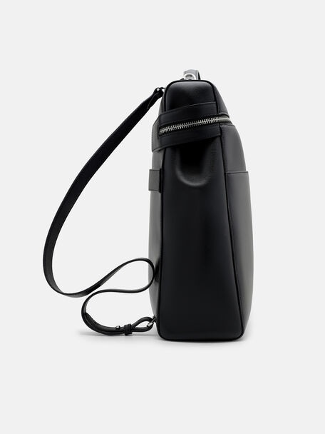 Alyssa Tumbled Leather Backpack, Black Tumble, hi-res