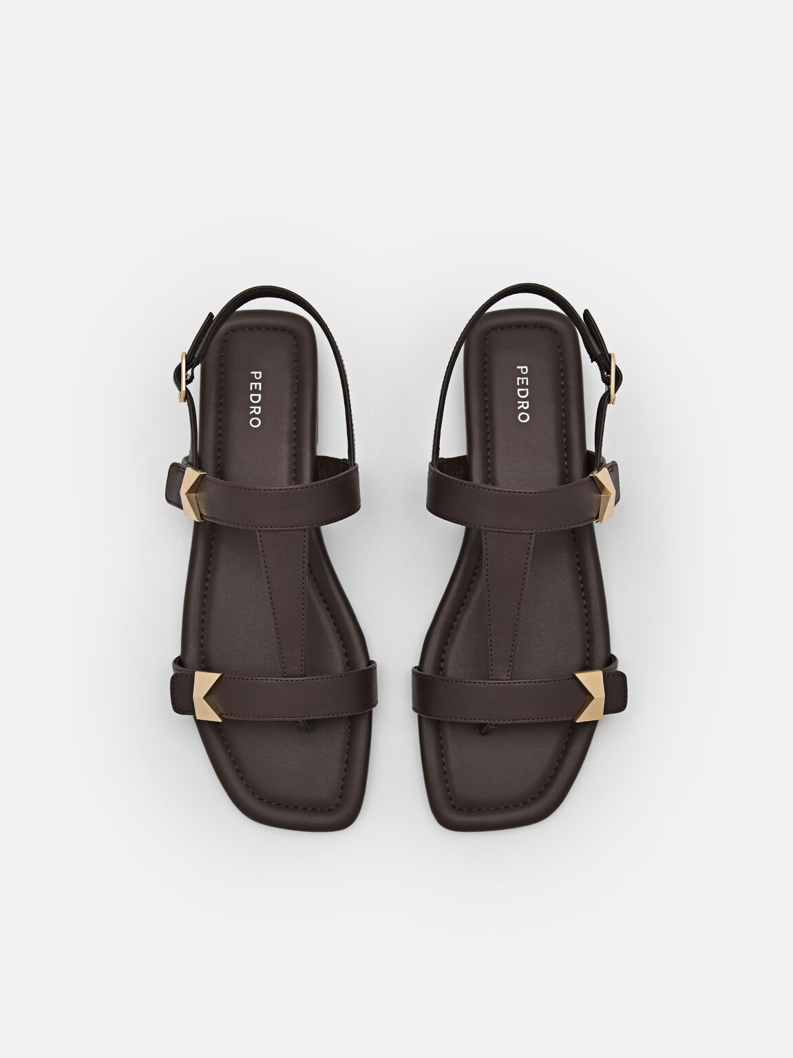 Marion Thong Sandals, Dark Brown