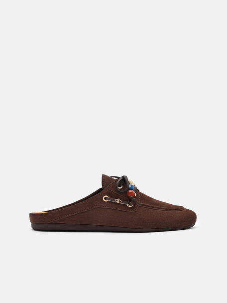 Dee Suede Mules, Dark Brown Suede, hi-res