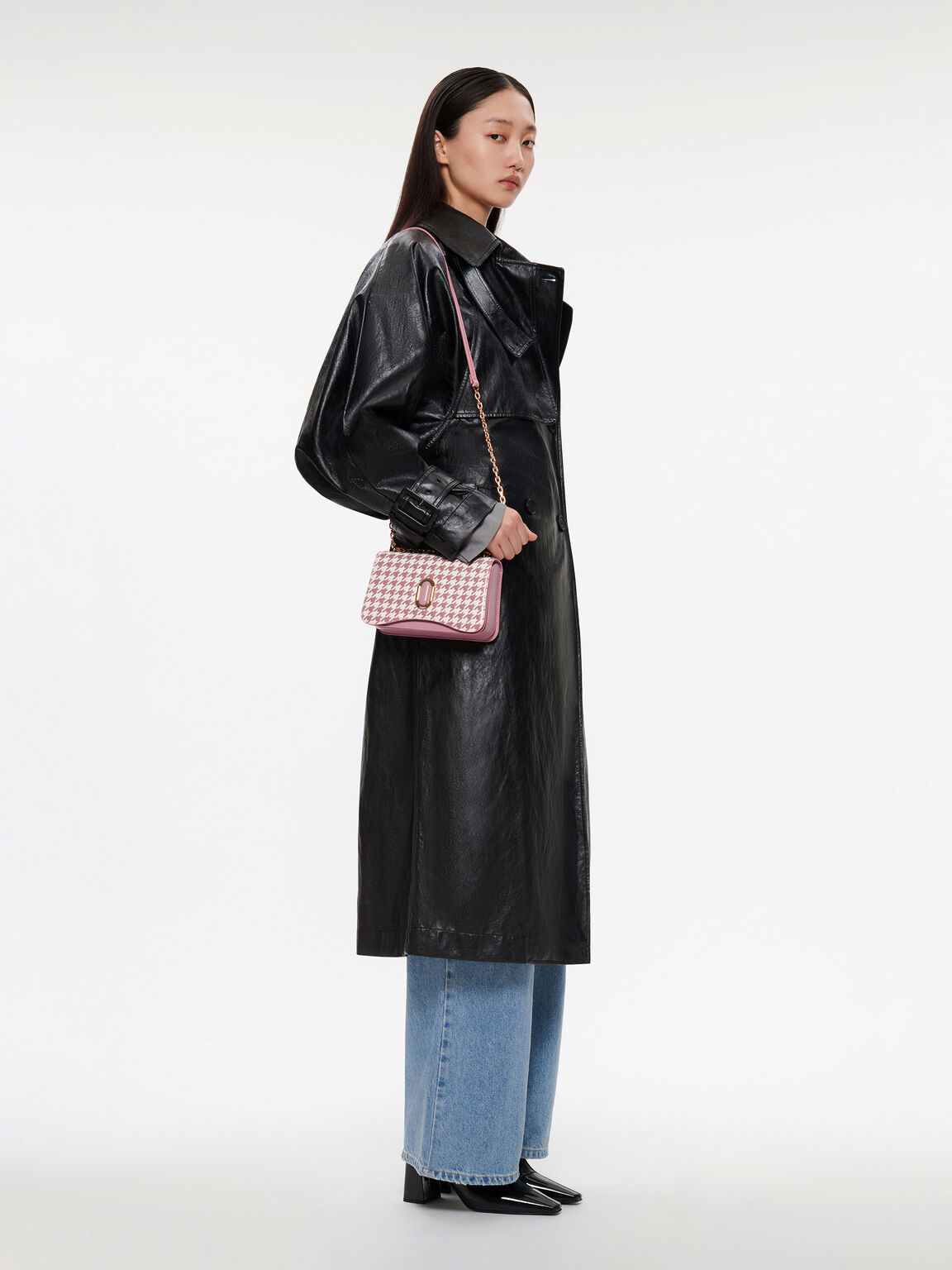 PEDRO Studio Rift Leather Shoulder Bag, Blush, hi-res