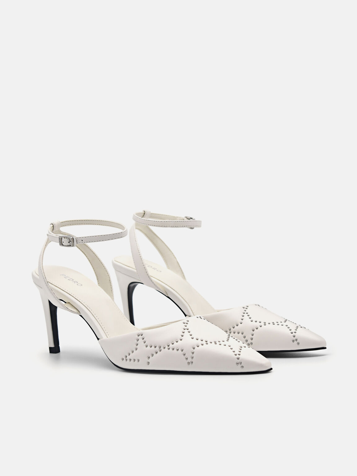 Joan Leather Pumps, White, hi-res
