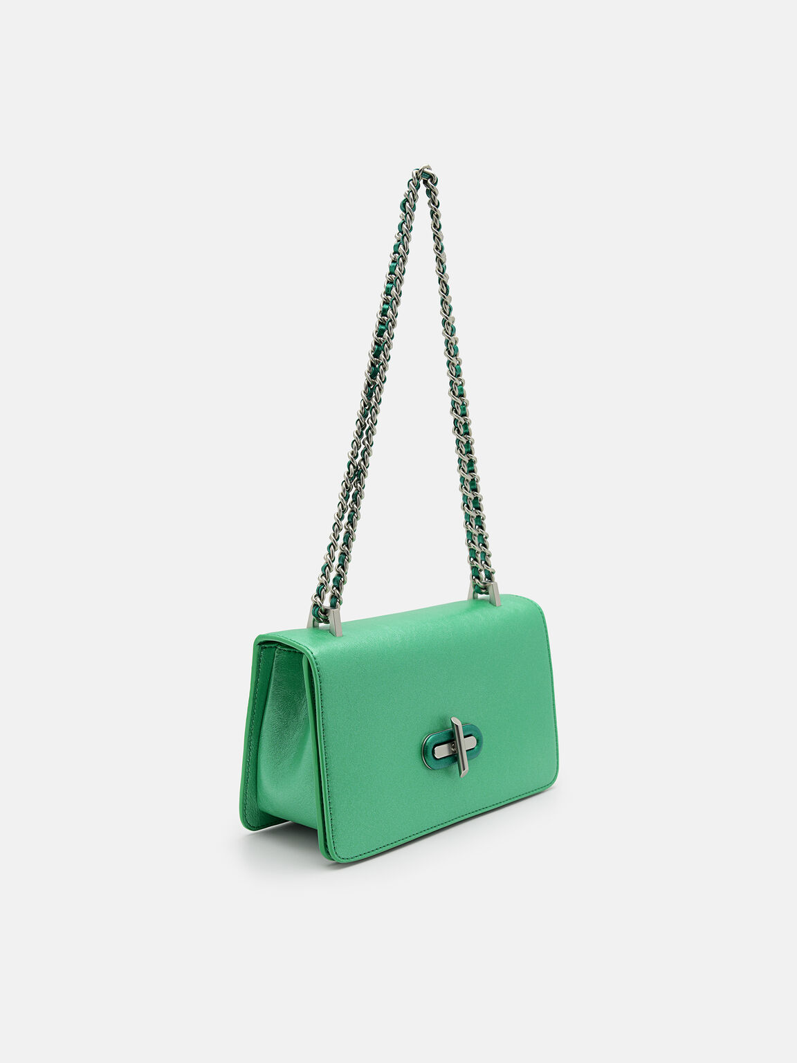 Lily Shoulder Bag, Green, hi-res