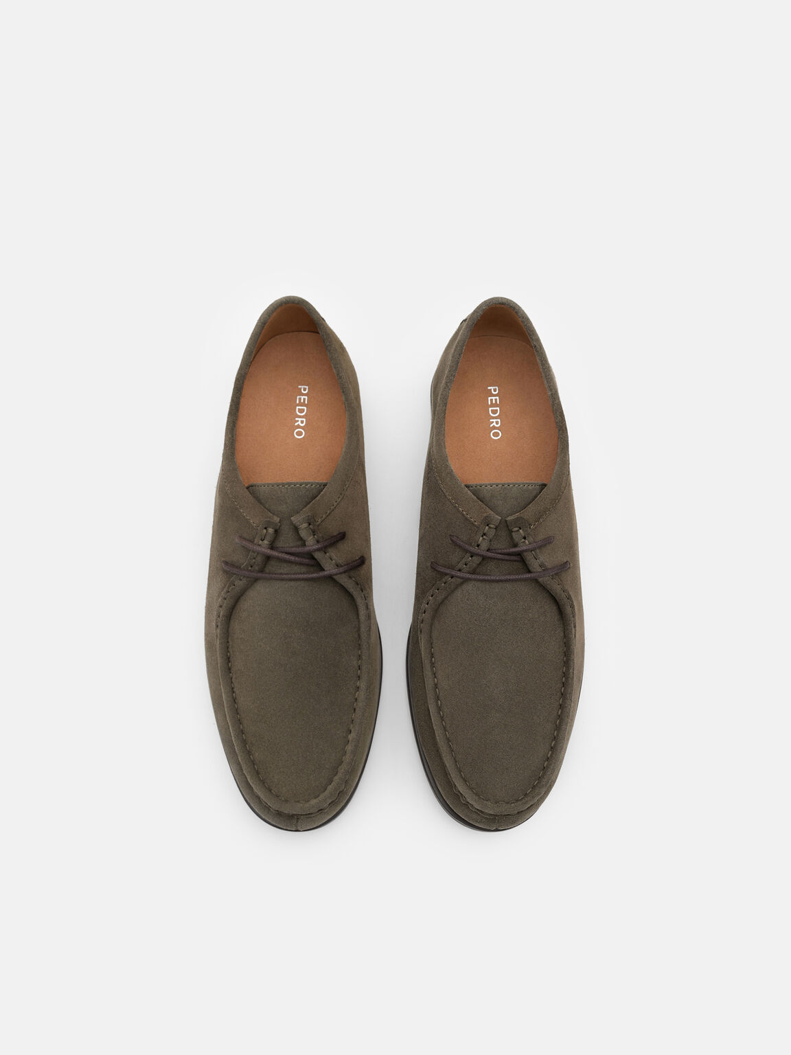Gi&agrave;y t&acirc;y mũi tr&ograve;n Suede, Xanh Olive, hi-res