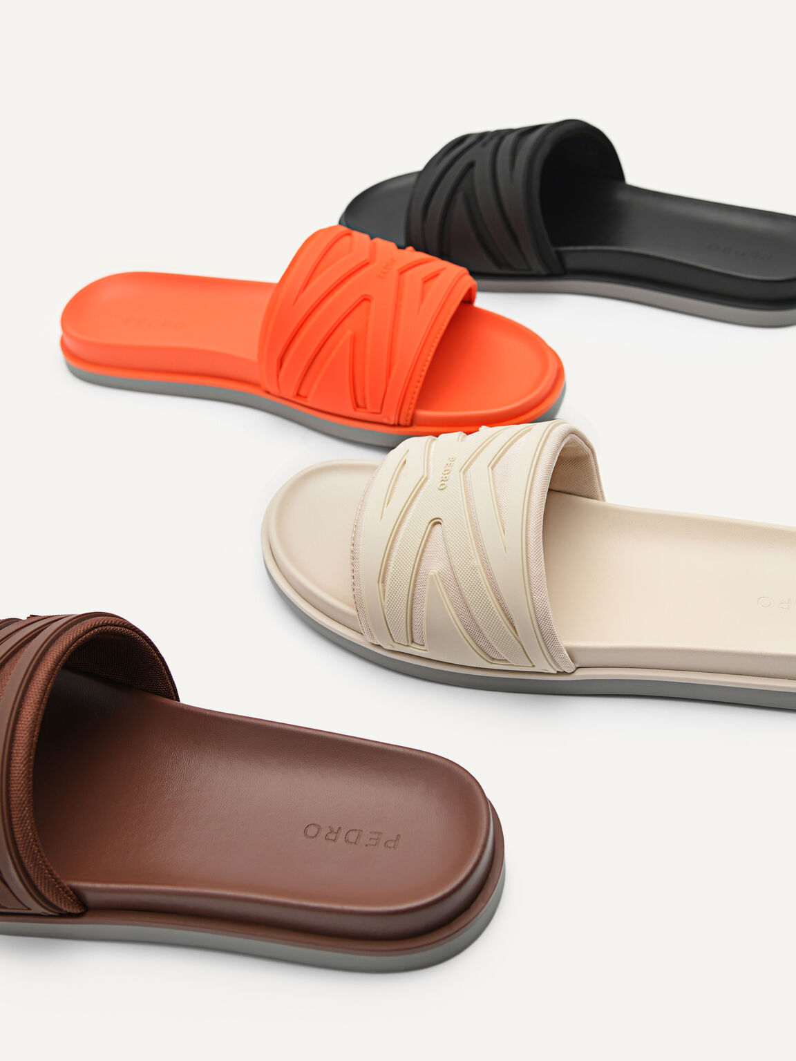 Nova Slide Sandals, Black, hi-res