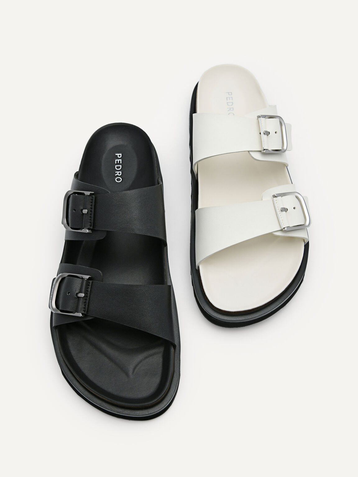 Men's Helix Slide Sandals, White, hi-res