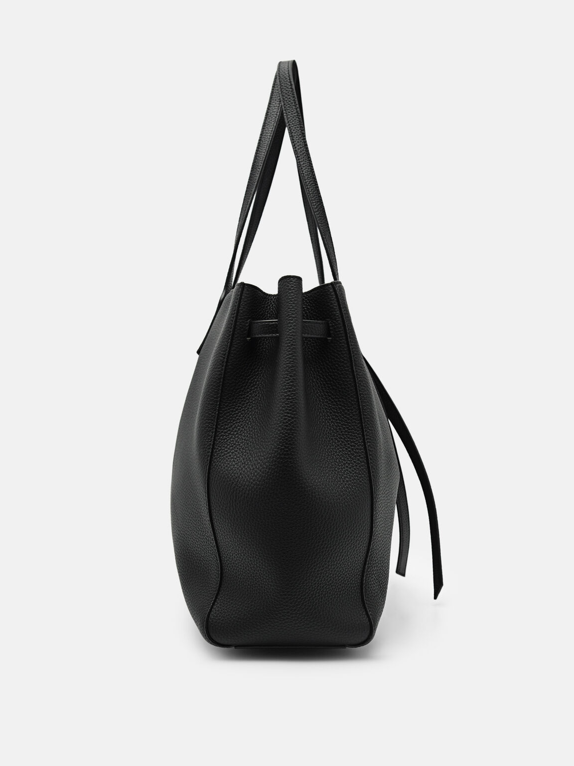 T&uacute;i tote phom chữ nhật Demi Oversized, Đen, hi-res