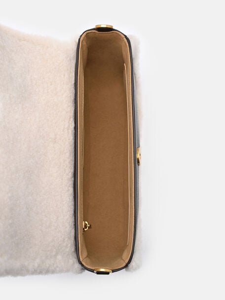 Willow Leather Shoulder Bag, Multi Fur, hi-res