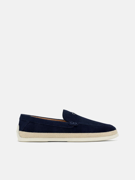 Gi&agrave;y lười mũi tr&ograve;n Vito Suede, Xanh navy, hi-res
