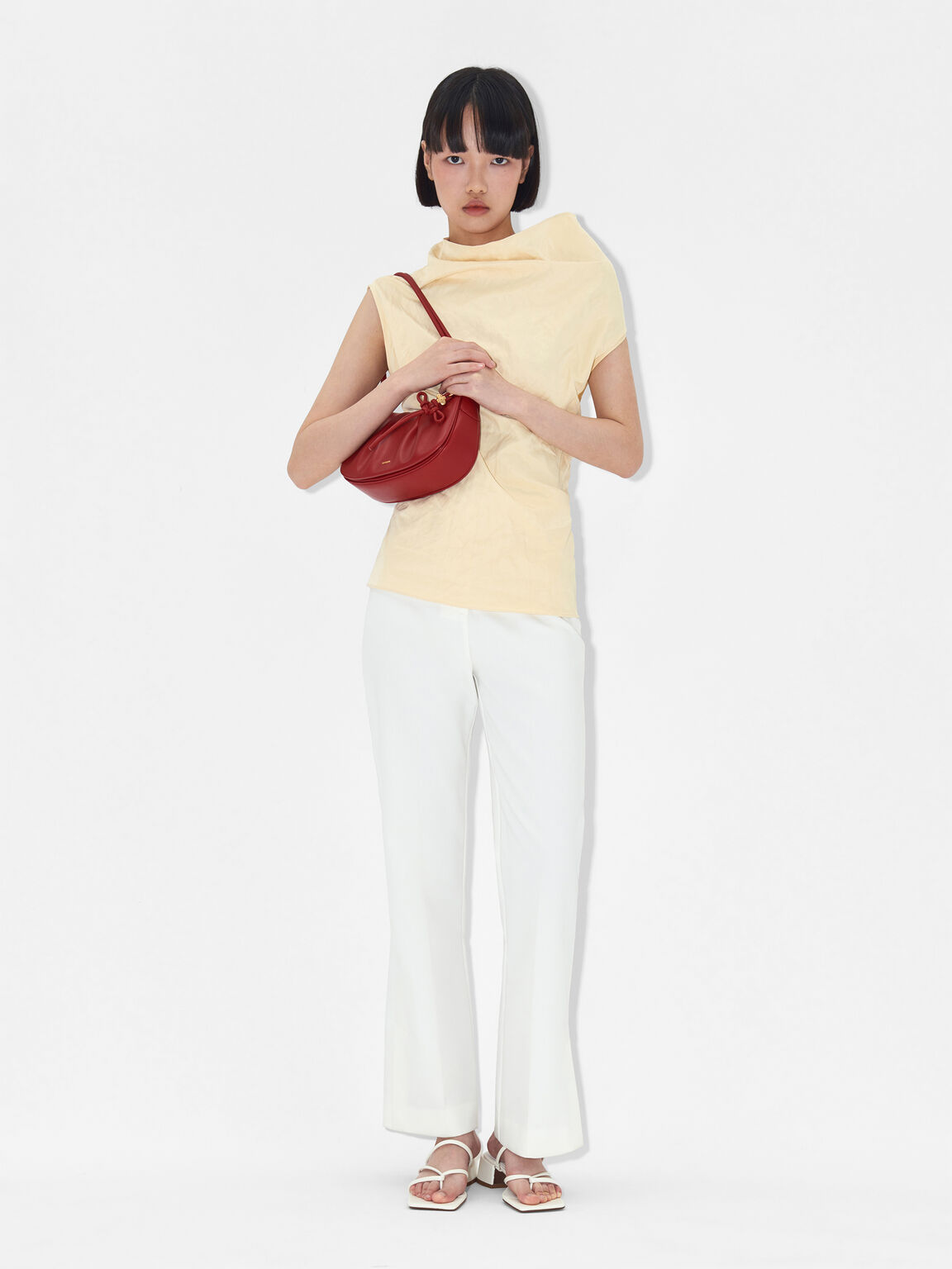 Effie Heel Sandals, Chalk, hi-res