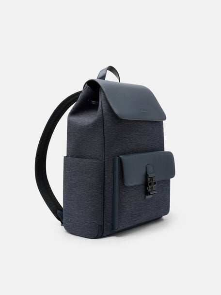 Balo nắp gập Tex, Navy Fabric, hi-res
