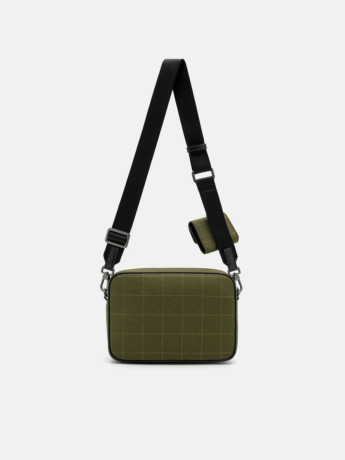 Túi đeo chéo phom chữ nhật Taper Compact, Xanh Quân Đội, hi-res