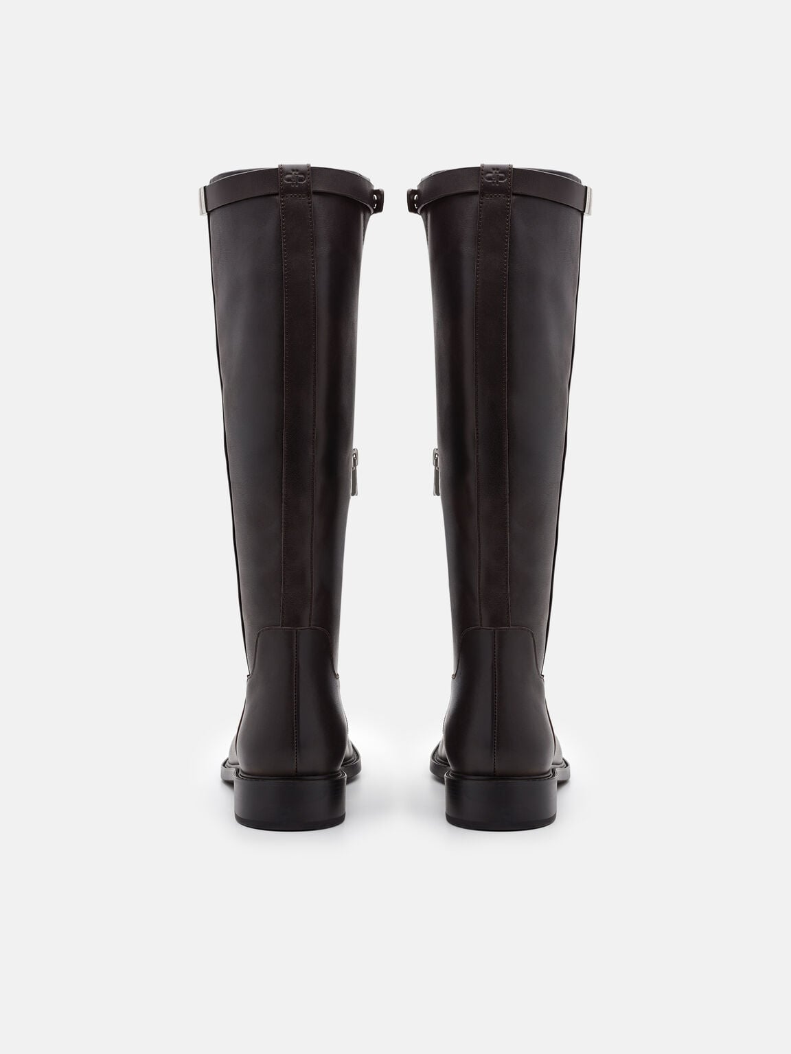 Jatte Leather Knee Boots, Dark Brown, hi-res