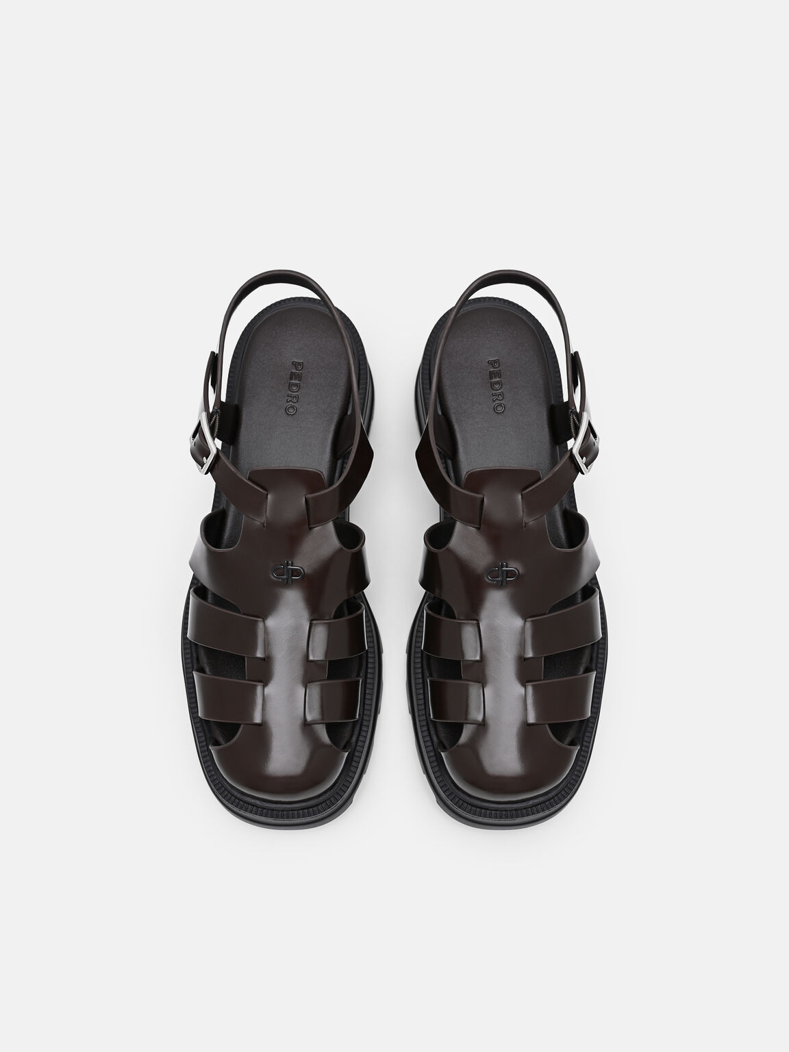 Gi&agrave;y sandals mũi tr&ograve;n Verlin, Dark Brown Box, hi-res