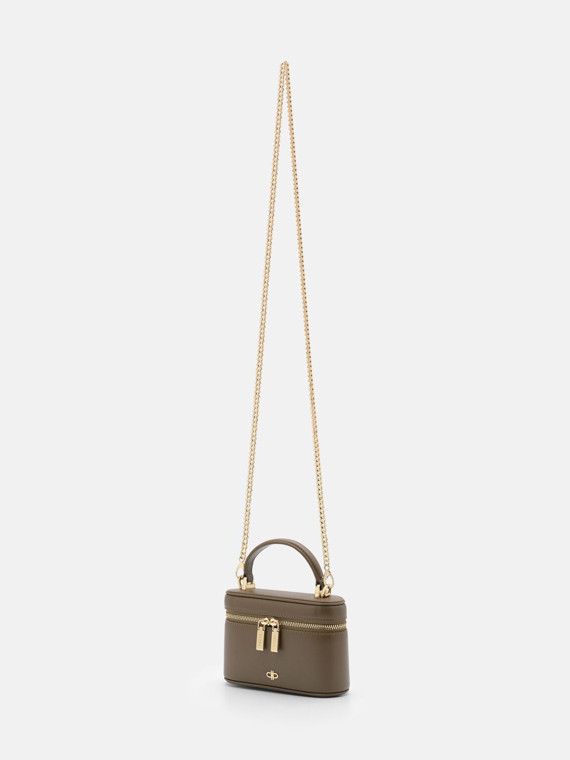 Ari Leather Vanity Case, Dark Taupe, hi-res