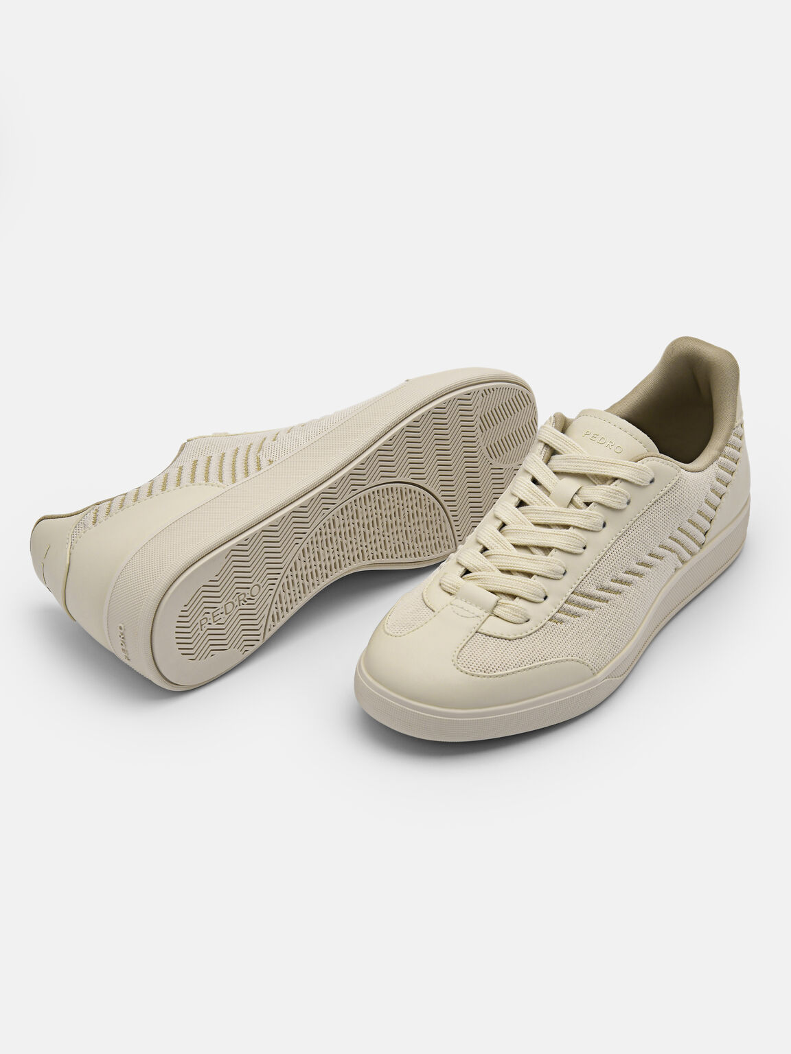 Giày sneakers cổ thấp Knitted, Cát