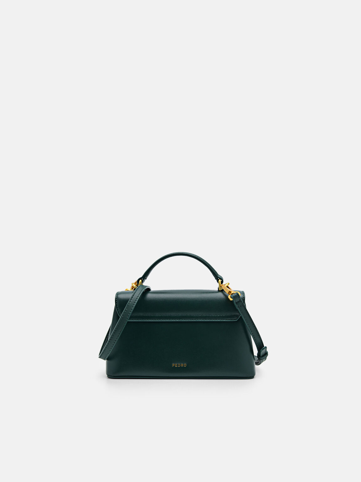 Túi xách hình thang Studio Pixel Leather Mini, Xanh Sẫm, hi-res