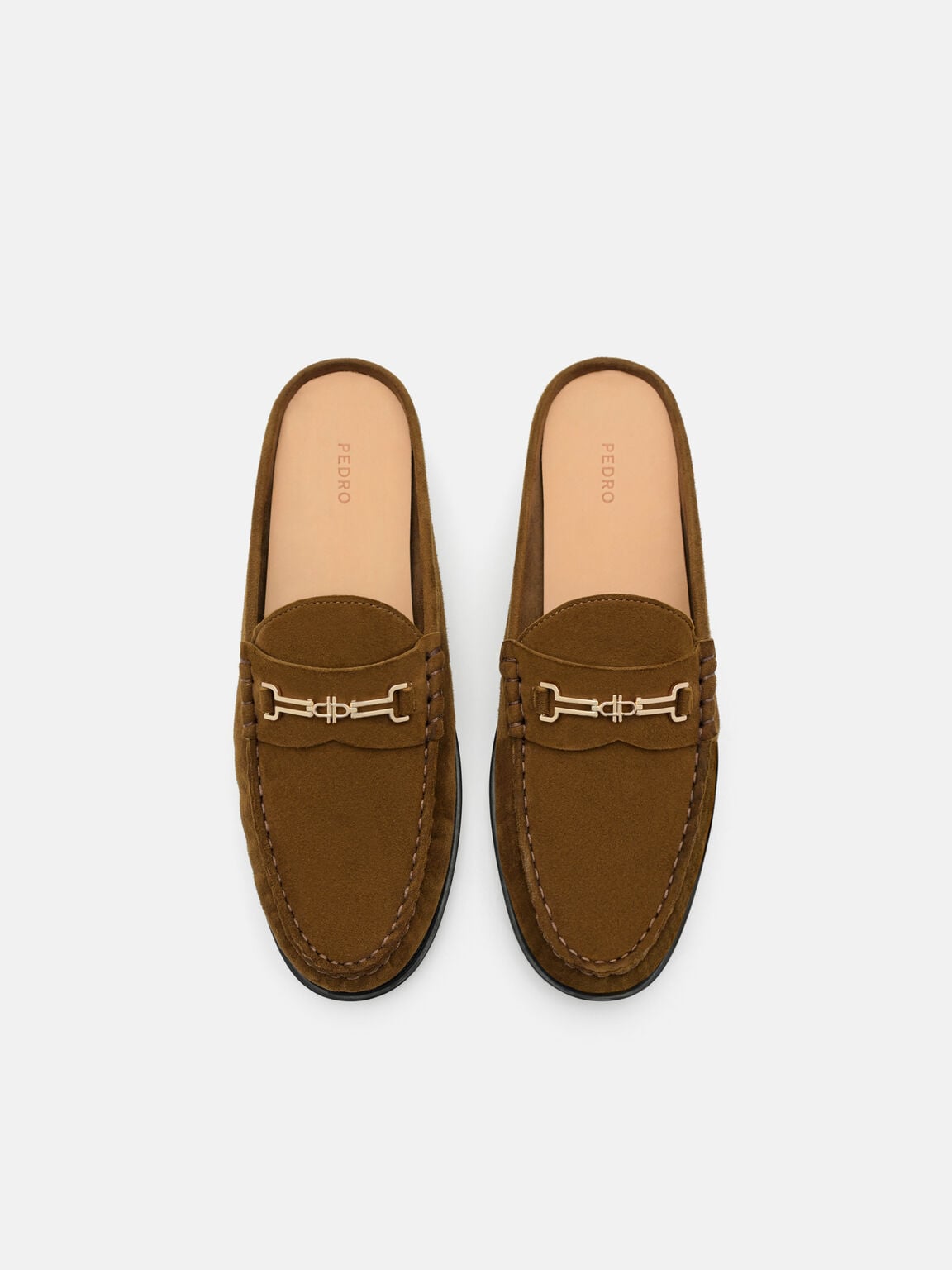Alistair Suede Penny Mules, Dark Camel Suede, hi-res