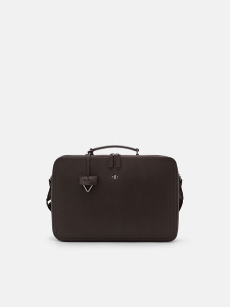 Cặp x&aacute;ch phom chữ nhật Drew, Espresso Brown Tumble, hi-res