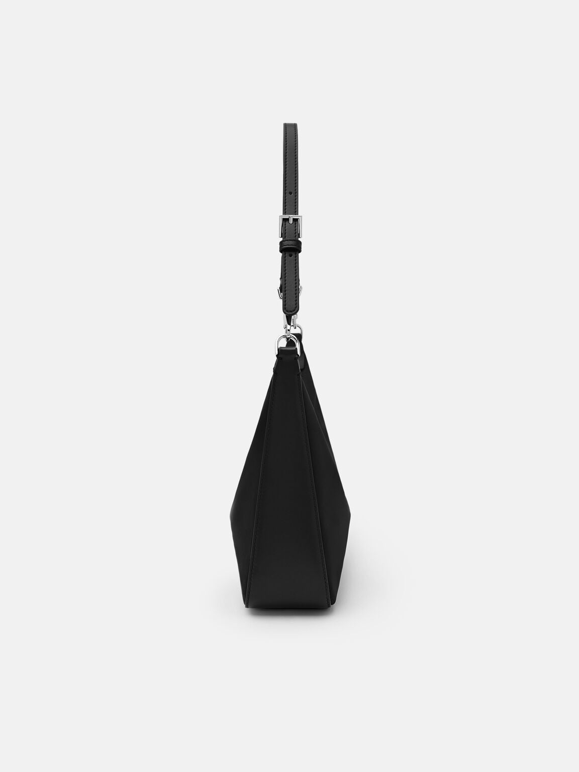 Keri Nylon Hobo Bag, Black Nylon, hi-res