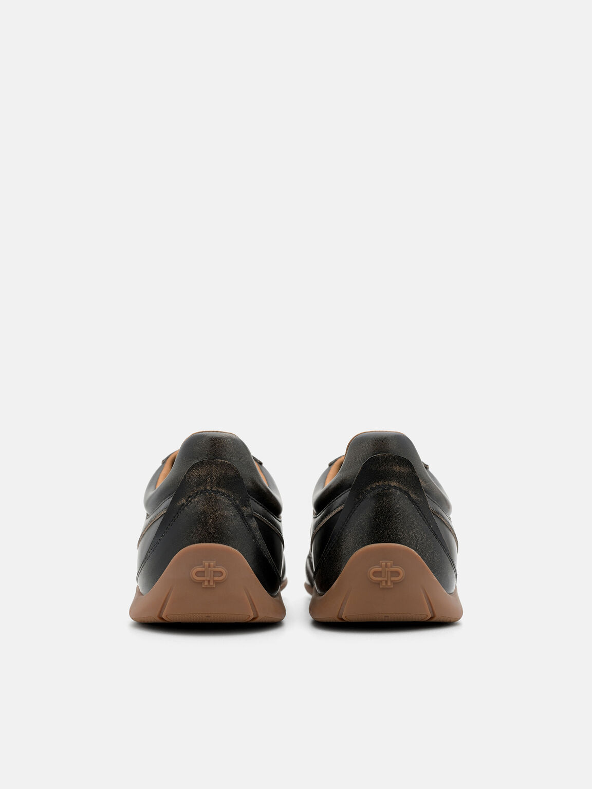 Gi&agrave;y sneakers cổ thấp Dario, N&acirc;u Đậm, hi-res