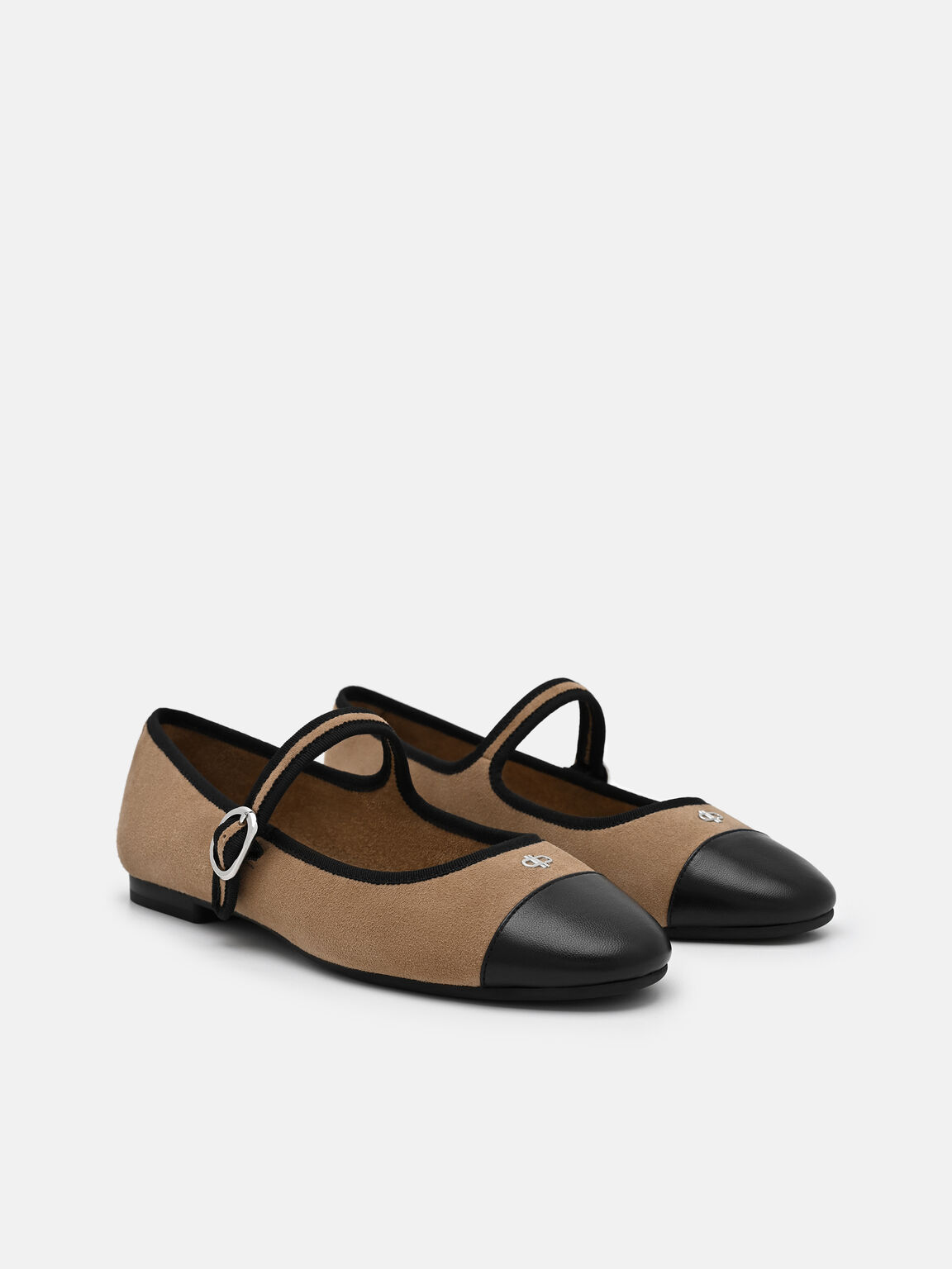 Gi&agrave;y b&uacute;p b&ecirc; đế thấp Alina, Beige Suede, hi-res