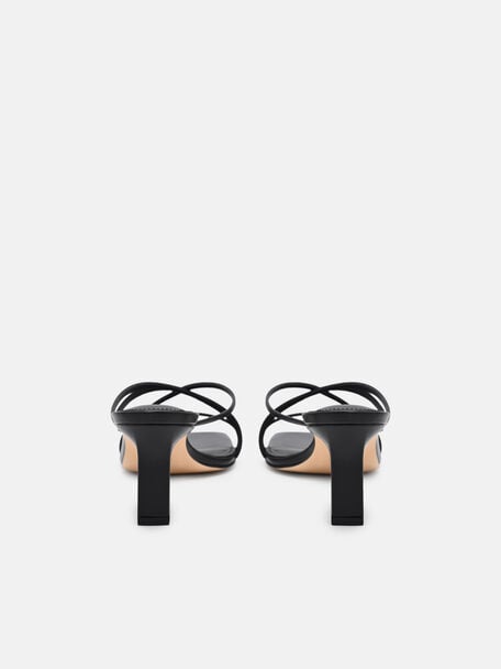 Gi&agrave;y mules cao g&oacute;t Sydney, Đen, hi-res