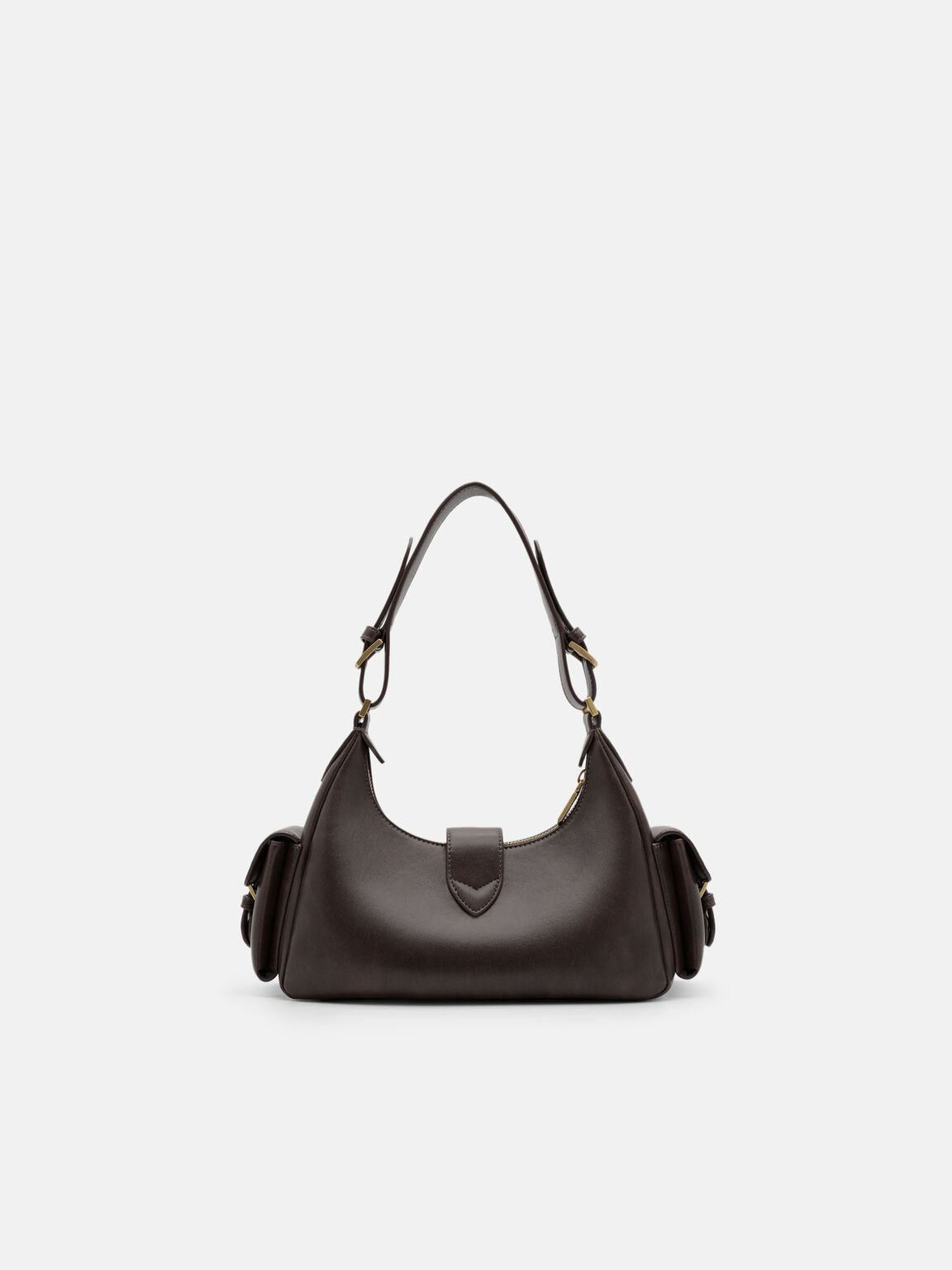 Ilena Shoulder Bag, Dark Brown, hi-res