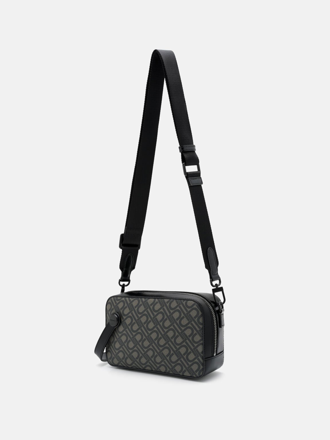 Leather Sling Bag, Black2, hi-res
