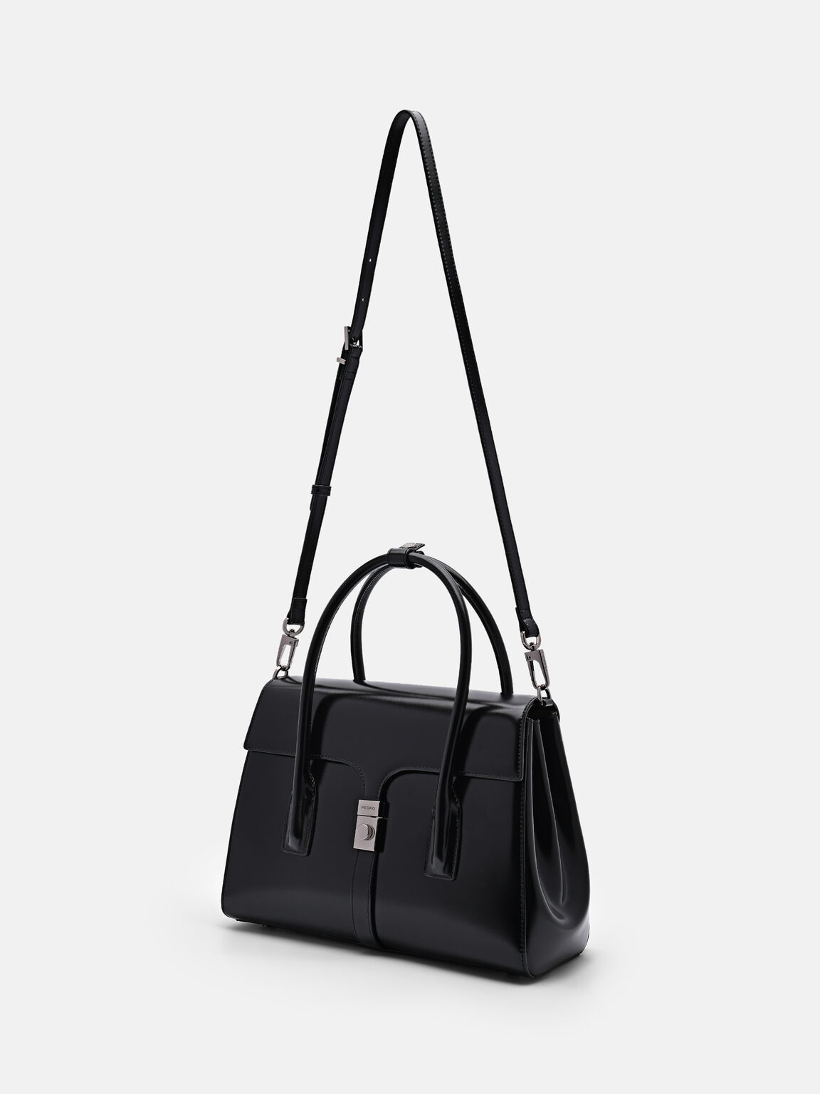 PEDRO Studio Farida Leather Handbag, Black, hi-res