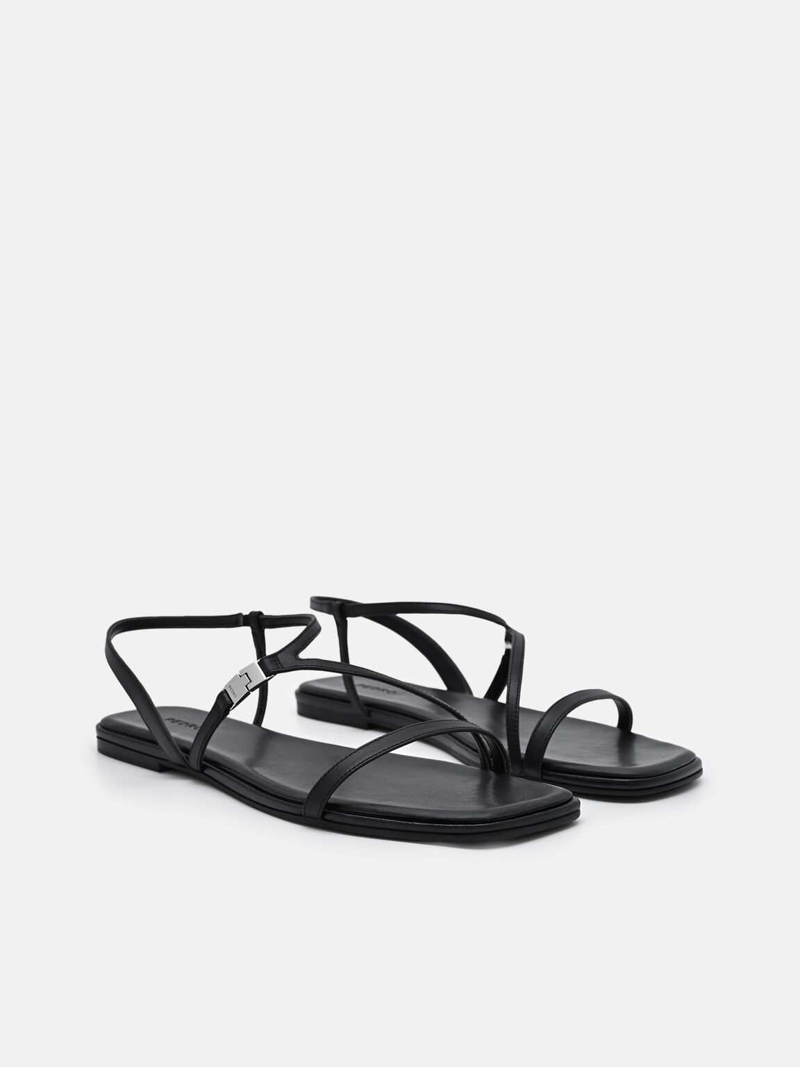 Gi&agrave;y sandals đế bệt Jatte, Đen, hi-res