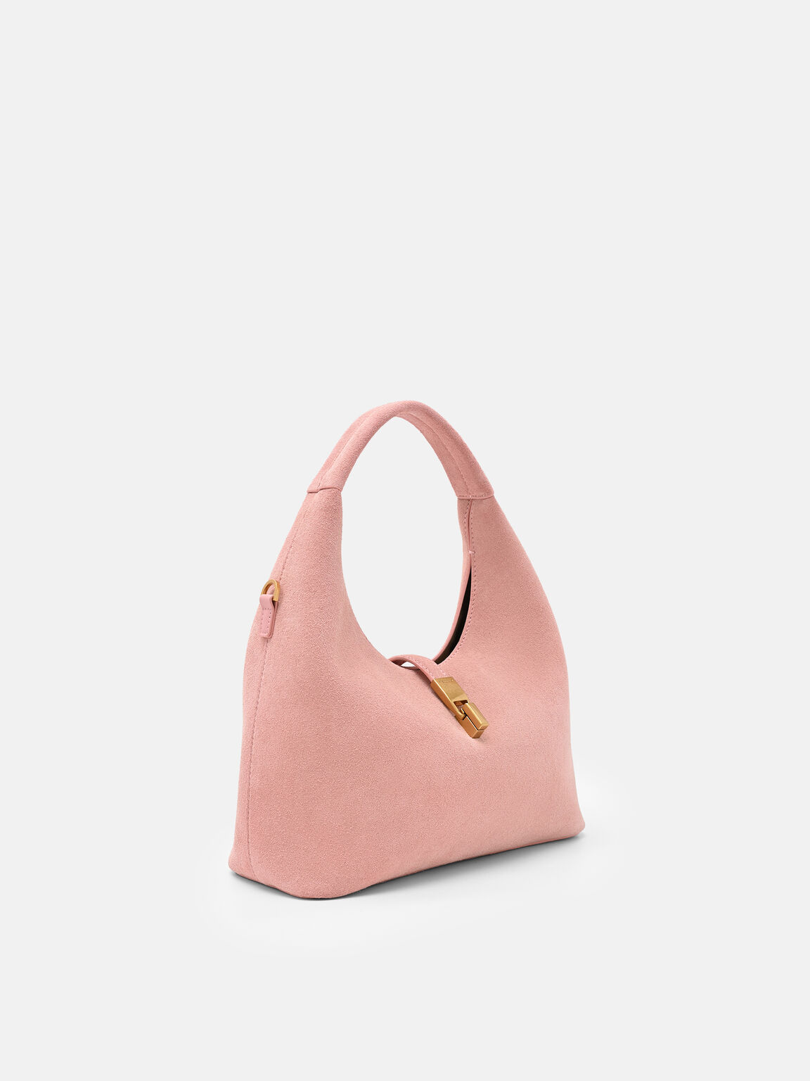 T&uacute;i x&aacute;ch h&igrave;nh b&aacute;n nguyệt Hitch, Pink Suede, hi-res