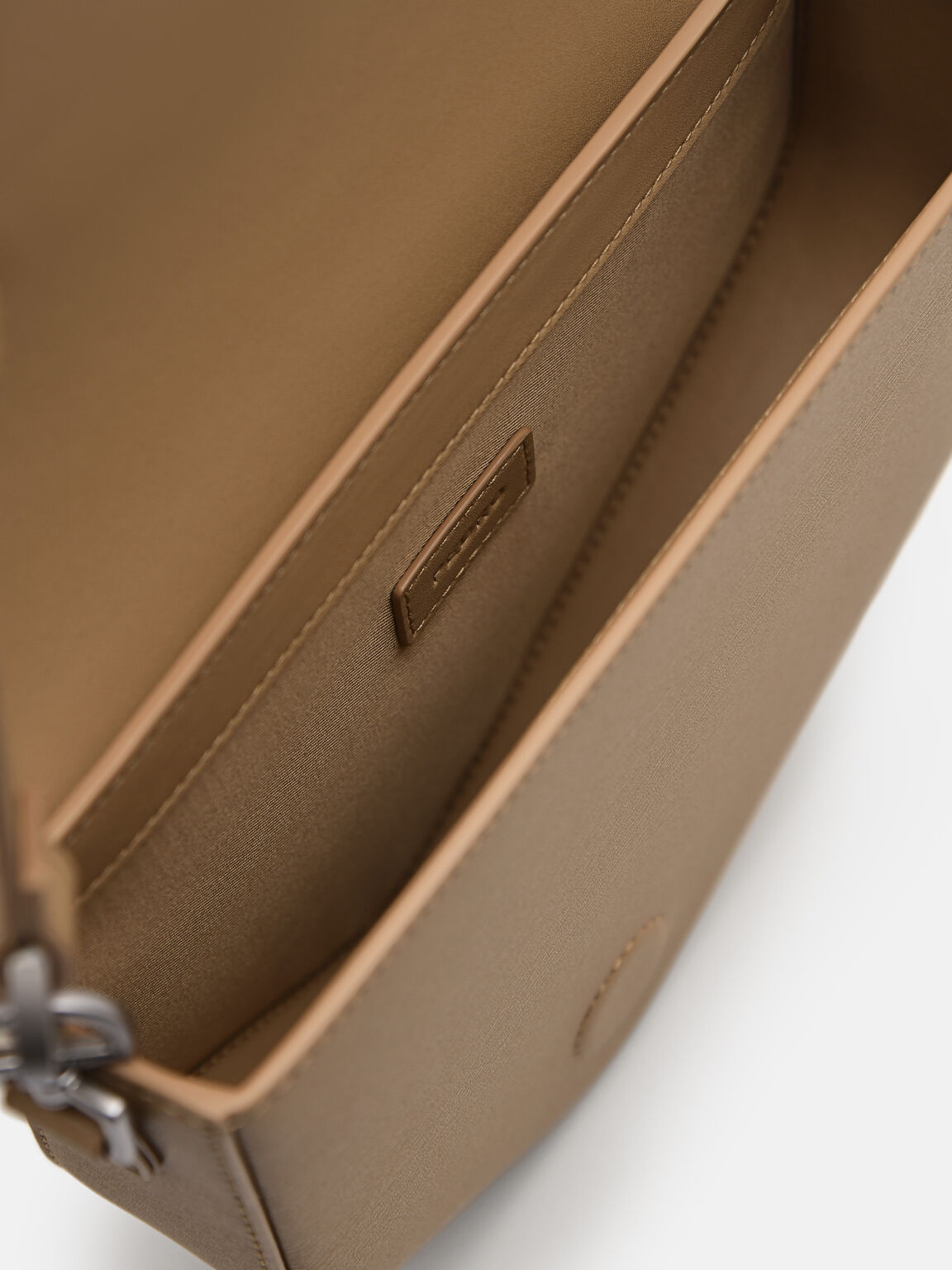 Taper Leather Mini Sling Bag, Sand, hi-res