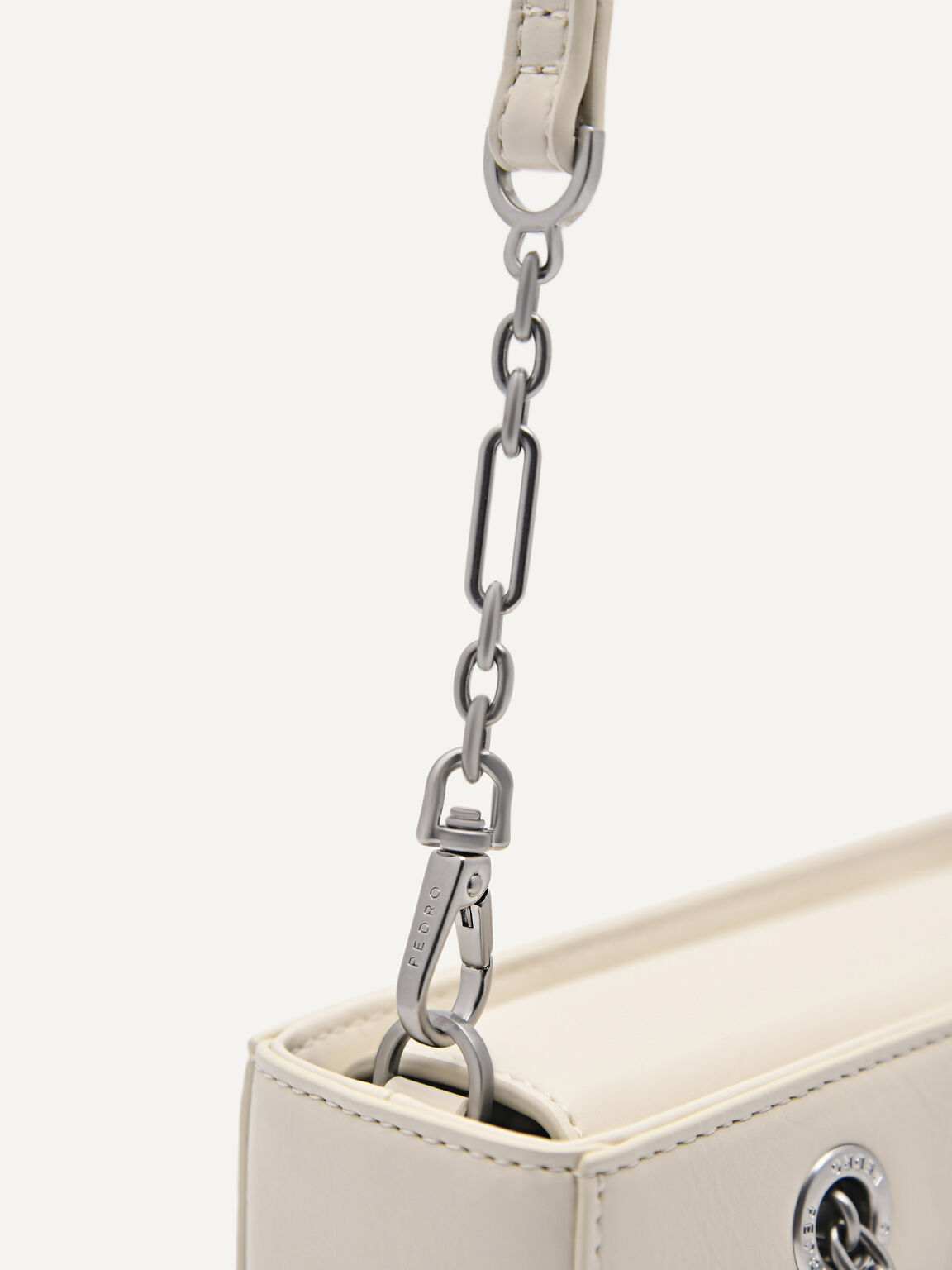 Túi xách phom chữ nhật Chain Handle, Phấn, hi-res