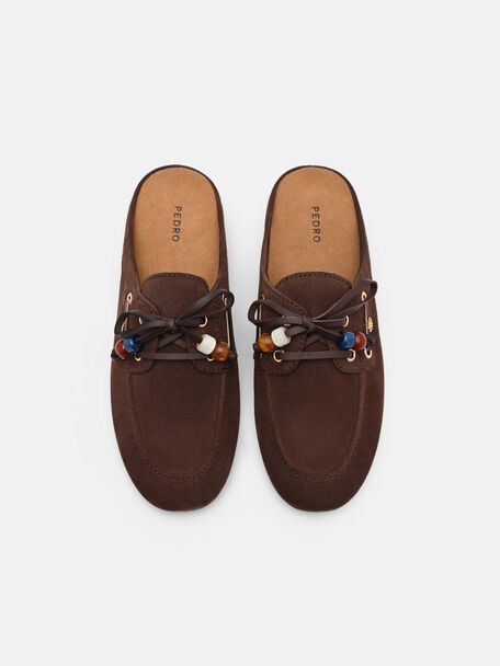 Dee Suede Mules, Dark Brown Suede, hi-res