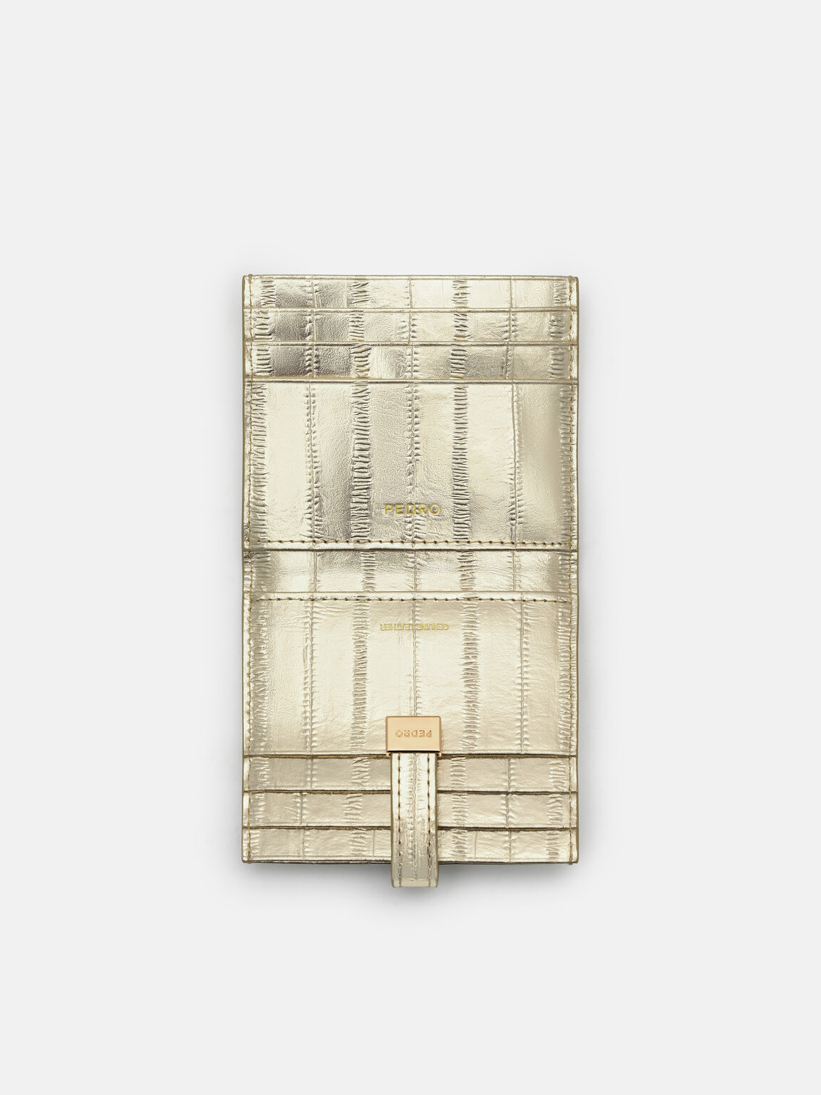 V&iacute; đựng thẻ dạng gập Leather, Gold Exotic, hi-res