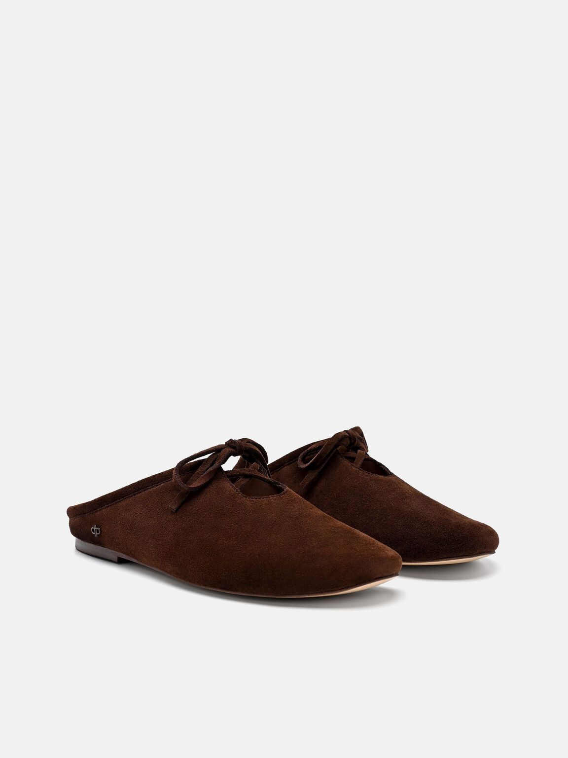 Elise Suede Mules, Dark Brown Suede, hi-res