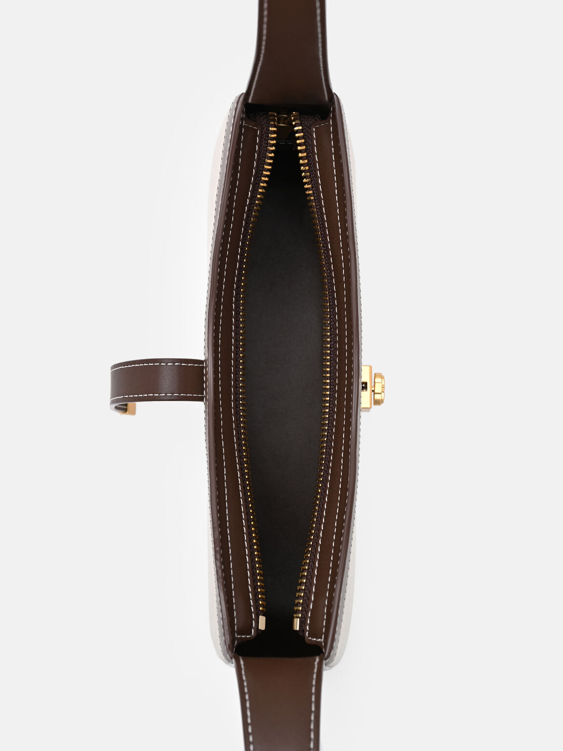 Farida Canvas Shoulder Bag, Dark Brown Canvas, hi-res