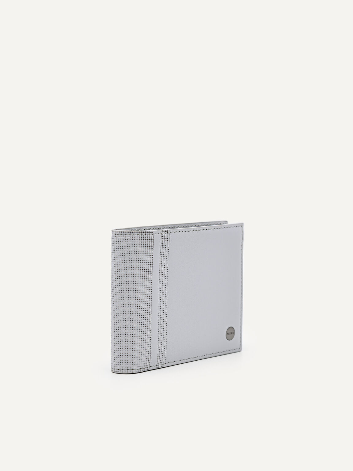 Oliver Leather Bi-Fold Wallet with Insert, Light Grey, hi-res
