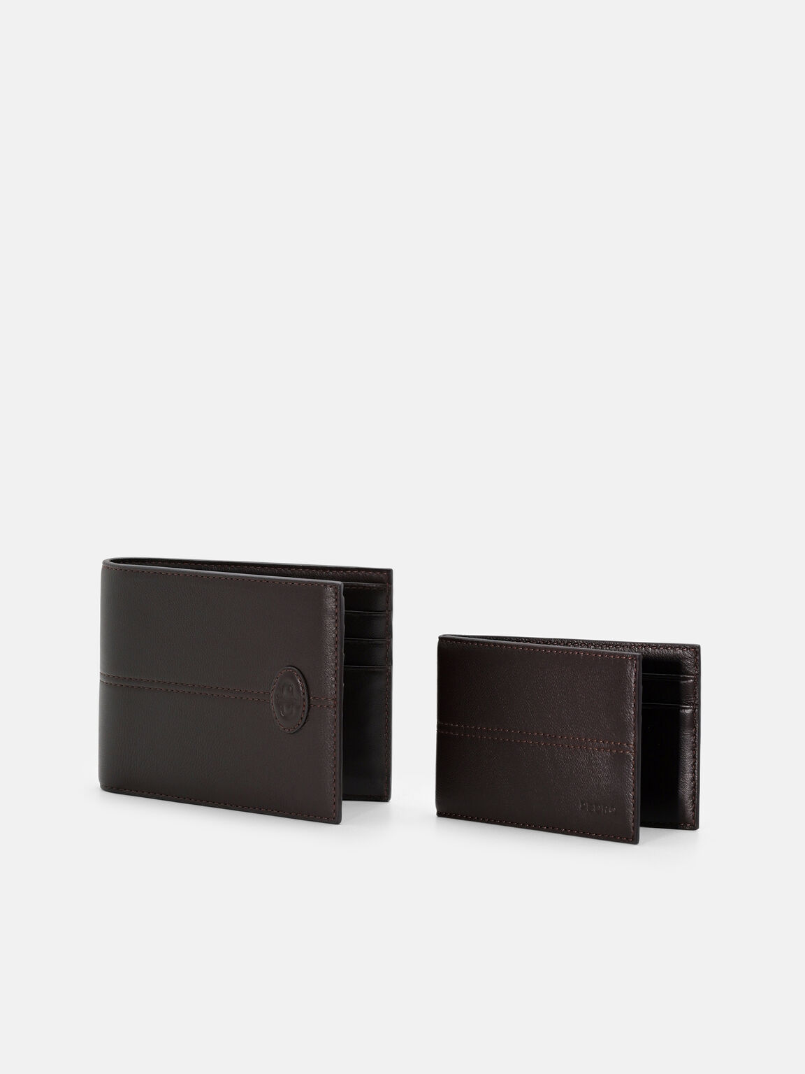 Leather Bi-Fold Wallet with Insert, Espresso Brown, hi-res